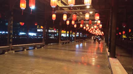 湖北省恩施州宣恩县侗族美丽风雨桥夜色夜景(7)