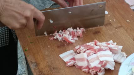 切肉切新鲜猪肉 (5)
