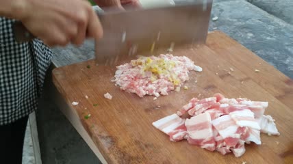 切肉切新鲜猪肉 (9)