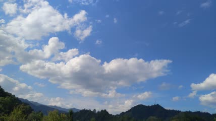 夏天天空蓝天白云流动4K实拍视频（4）