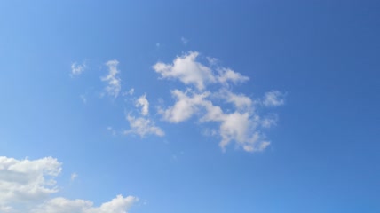 夏天天空蓝天白云流动4K实拍视频（6）