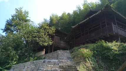 土家吊脚楼院子建筑群4K实拍视频（6）