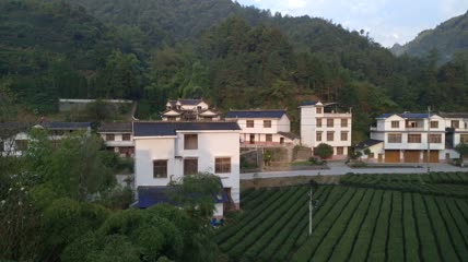 乡村振兴新农村特色民居戽口村景区4K实拍视频（1）