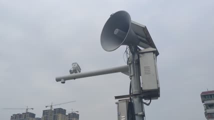 农村广场大喇叭4K实拍视频（1）