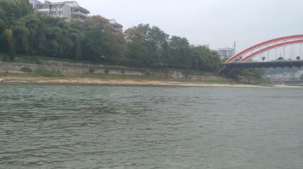 江河河水水流和桥梁4K实拍视频（3）