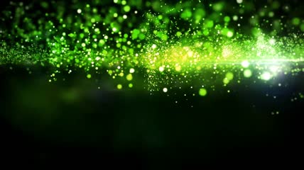 绿色粒子穿梭舞台背景