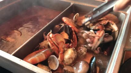 日本涮锅美食特写