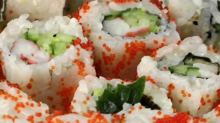 寿司卷特写