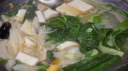 蔬菜煮锅特写