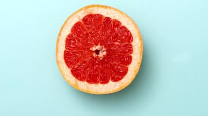 定格动画西柚旋转特写