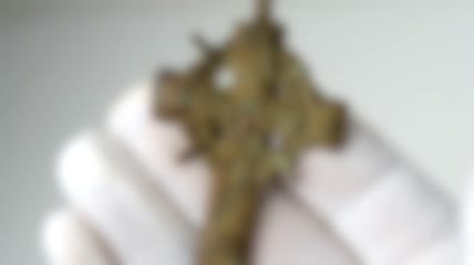 考古古代文物展示特写