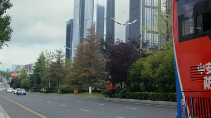 4k实拍贵阳十字路口交通