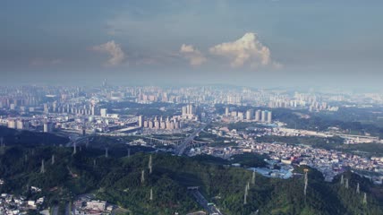 4k航拍贵州贵阳观山湖区金阳