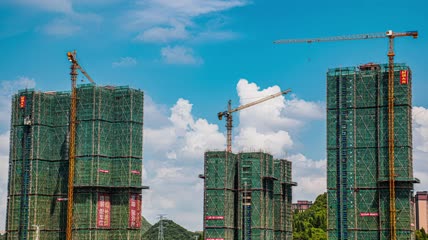 4k延时建筑房地产