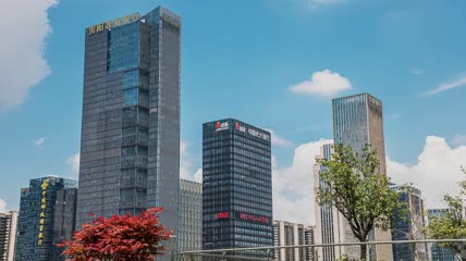 4k延时金融城农商银行光大银行建筑