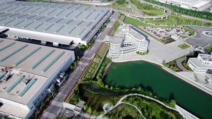 4k航拍国产汽车吉利汽车厂（1）
