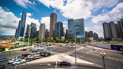8k延时贵阳金融城会展城十字路口CBD