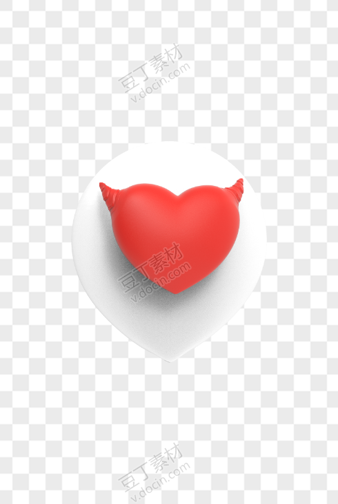 3D元素 长角的红心