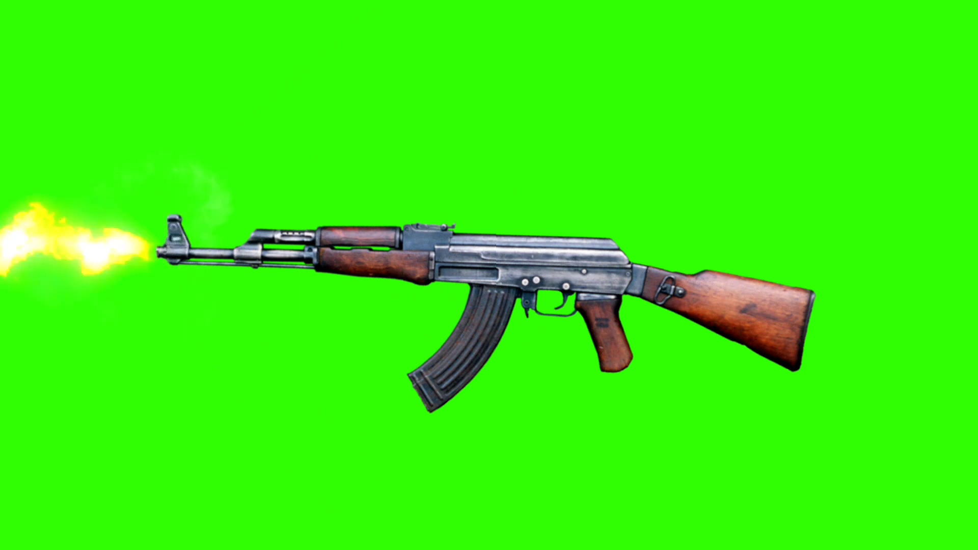 AK47绿幕视频素材