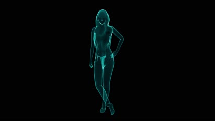 3款科技AI虚拟女人AE模板