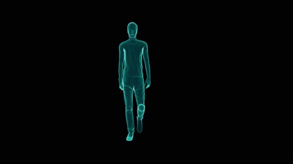 5G数据男人行走AI机器人AE模板
