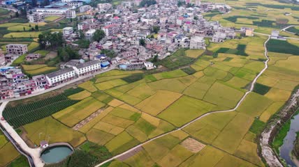 4k航拍农村农业农田素材