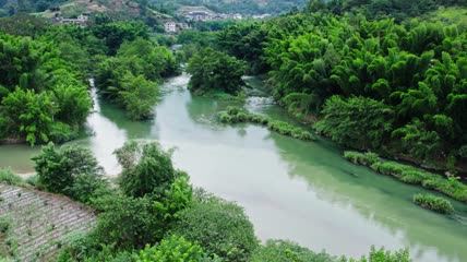 4k航拍贵州关岭木城河景区河流