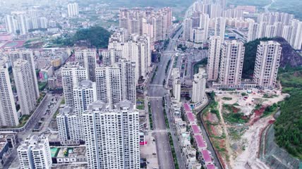 4k航拍贵州城市发展城市建筑