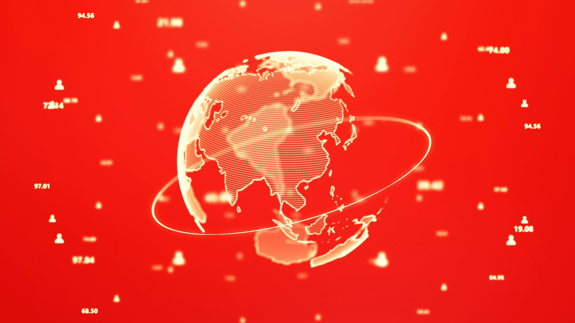科技地球红色背景