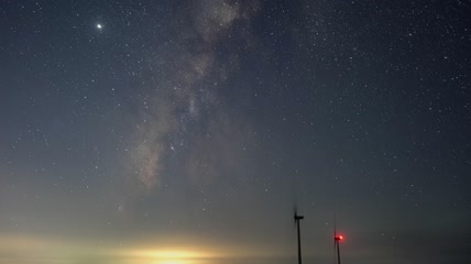4k延时夜景星空银河