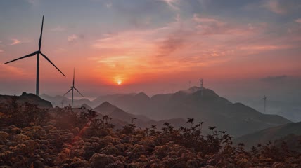 4k延时清晨日出日光光影