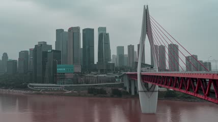 4k延时重庆嘉陵江大桥cbd日转夜