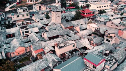 4k航拍明朝军屯军事堡垒建筑