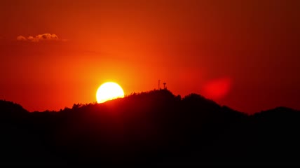 4k实拍夕阳日落