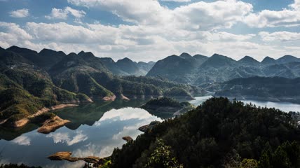 4k延时喀斯特地貌人工水库