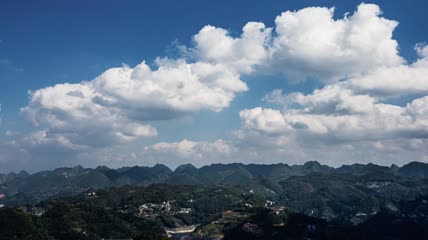 4k延时晴空云彩素材