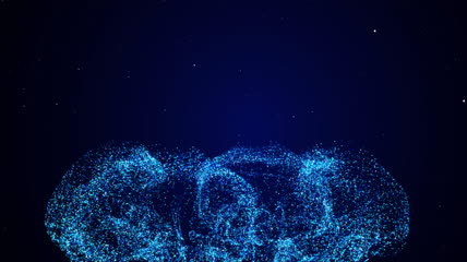 科幻蓝色form粒子背景