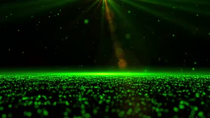 唯美绿色粒子光斑舞台背景