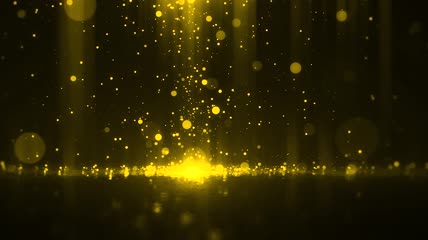 金黄色发光粒子视频 舞台背景