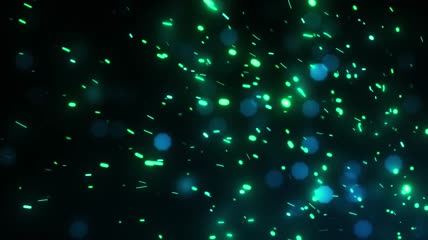 绿色粒子光斑舞台背景