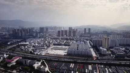 4k航拍云南曲靖宜良县城全景