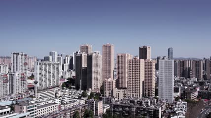 4k航拍昆明五华区建筑