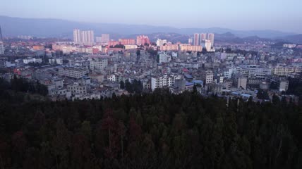 4k航拍云南曲靖富源县