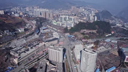 4k航拍贵州黔西南普安县城