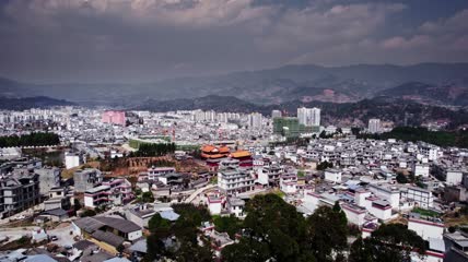 4k航拍临沧市凤庆县全景