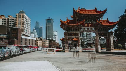 4k移动延时昆明金马碧鸡