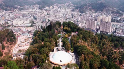 4k航拍云南普洱墨江县城全景