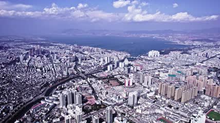 4k航拍云南大理下关佛塔寺