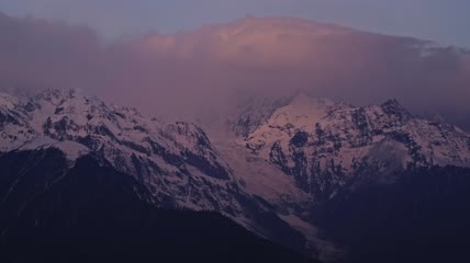 4k延时梅里雪山日照金山