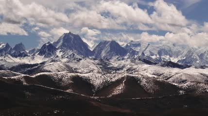 4k实拍雪山风光